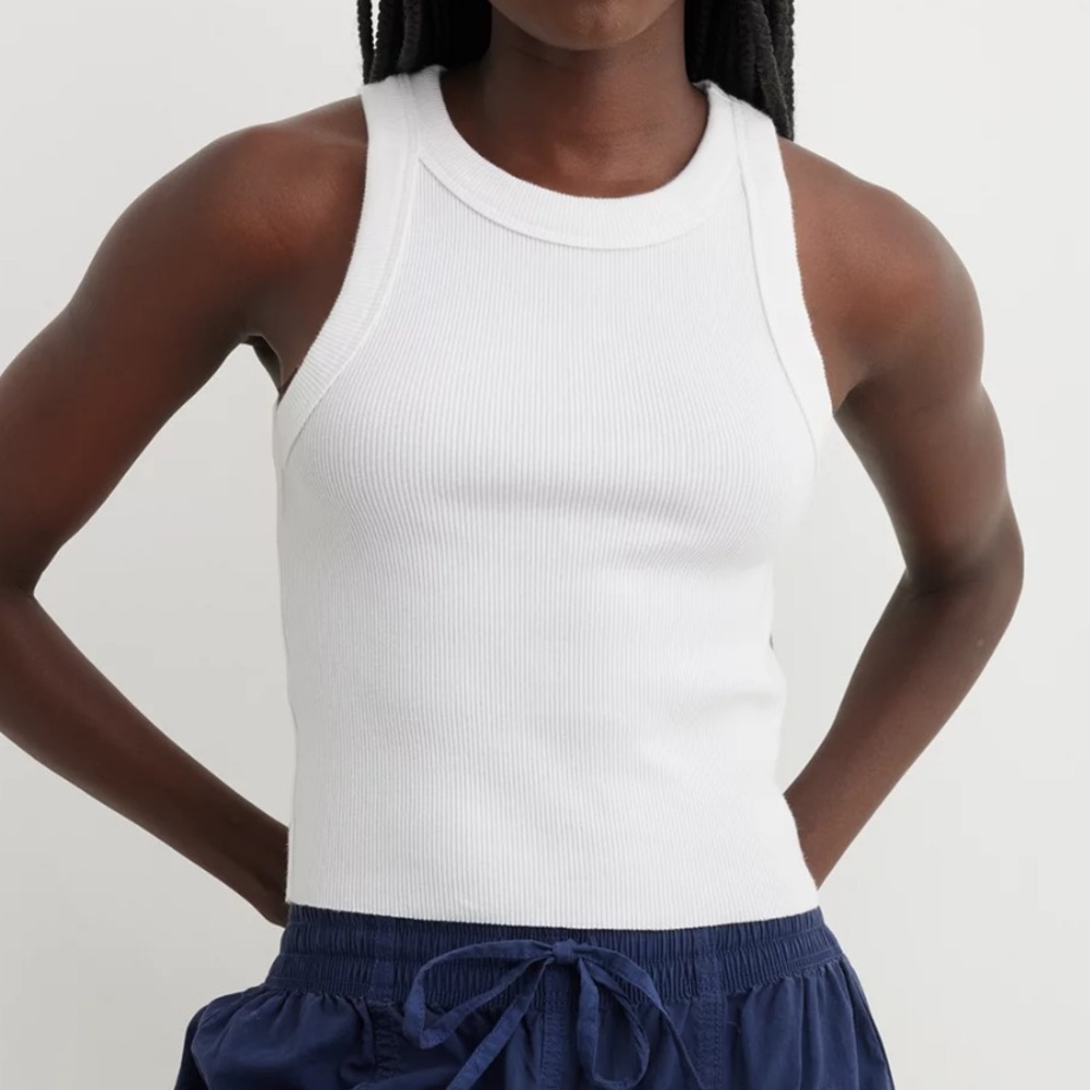 Ribbed Cropped Tank Top